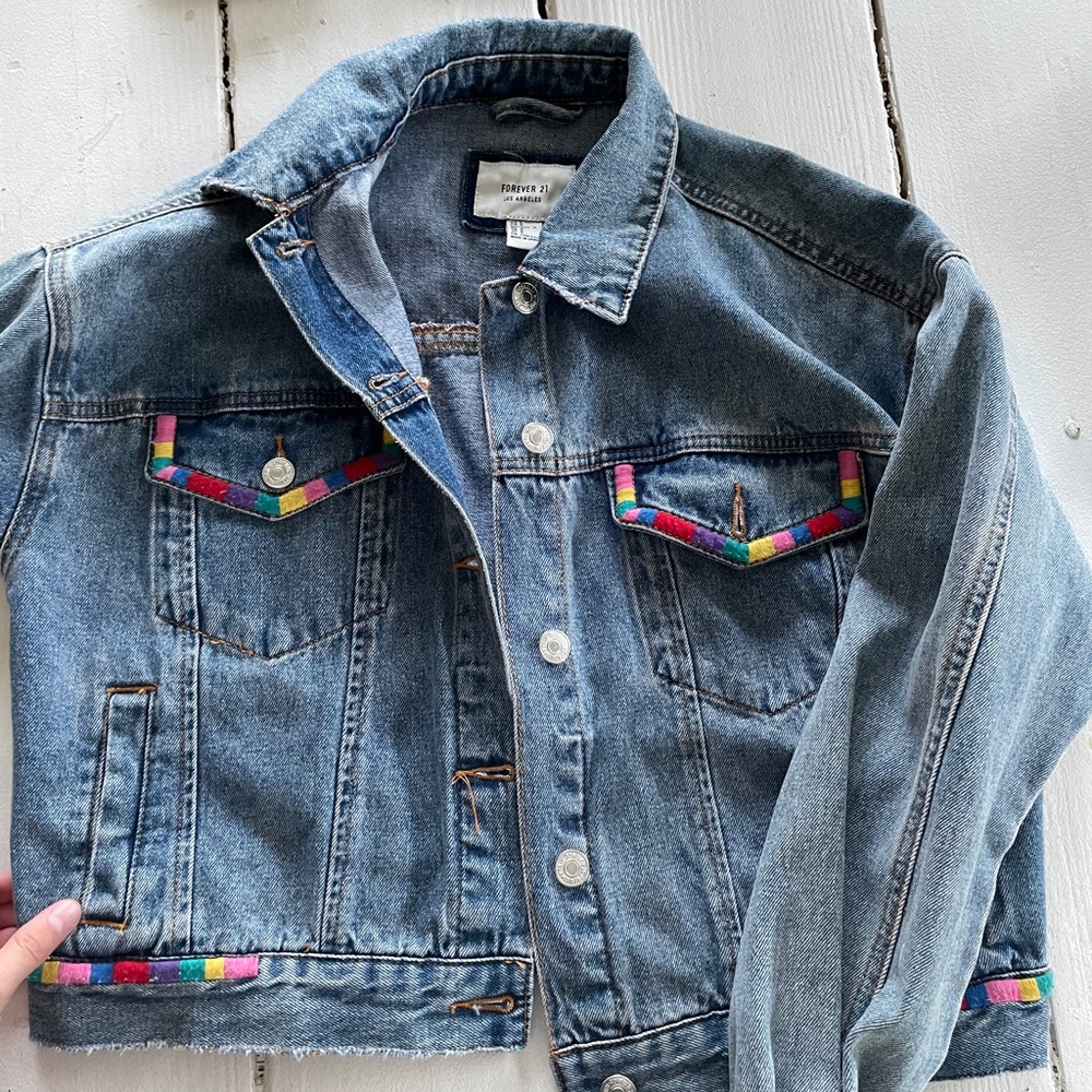 Forever 21 Color Jean Jacket - Picture 2 of 5